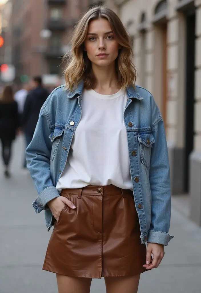 25 Must-Try Zombie Apocalypse Outfit Combos This Season - 18. Mixing Materials for Impact