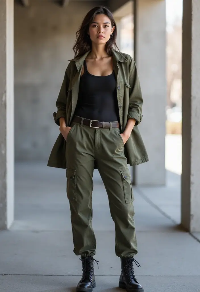 25 Must-Try Zombie Apocalypse Outfit Combos This Season - 6. Survivor Style with Cargo Everything