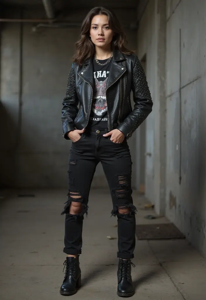 25 Must-Try Zombie Apocalypse Outfit Combos This Season - 8. Punk and Practical