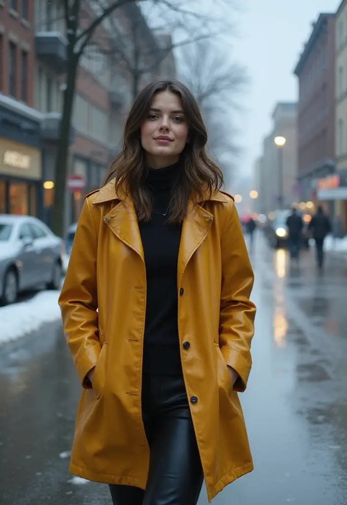 25 Winter Outfit Inspirations for Women: Sustainable Styles to Keep You Cozy - 14. Stylish Raincoats
