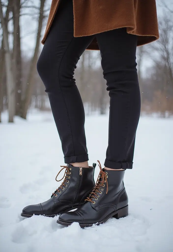 25 Winter Outfit Inspirations for Women: Sustainable Styles to Keep You Cozy - 18. Ankle Boots for Every Occasion