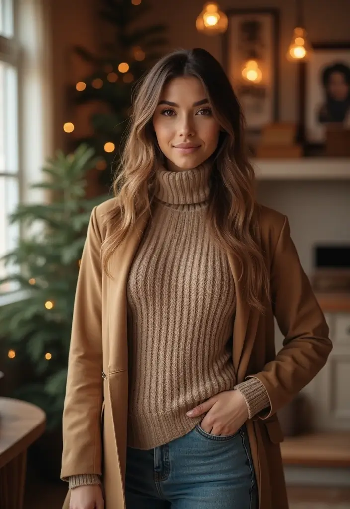 25 Winter Outfit Inspirations for Women: Sustainable Styles to Keep You Cozy - 2. Layering with Turtlenecks