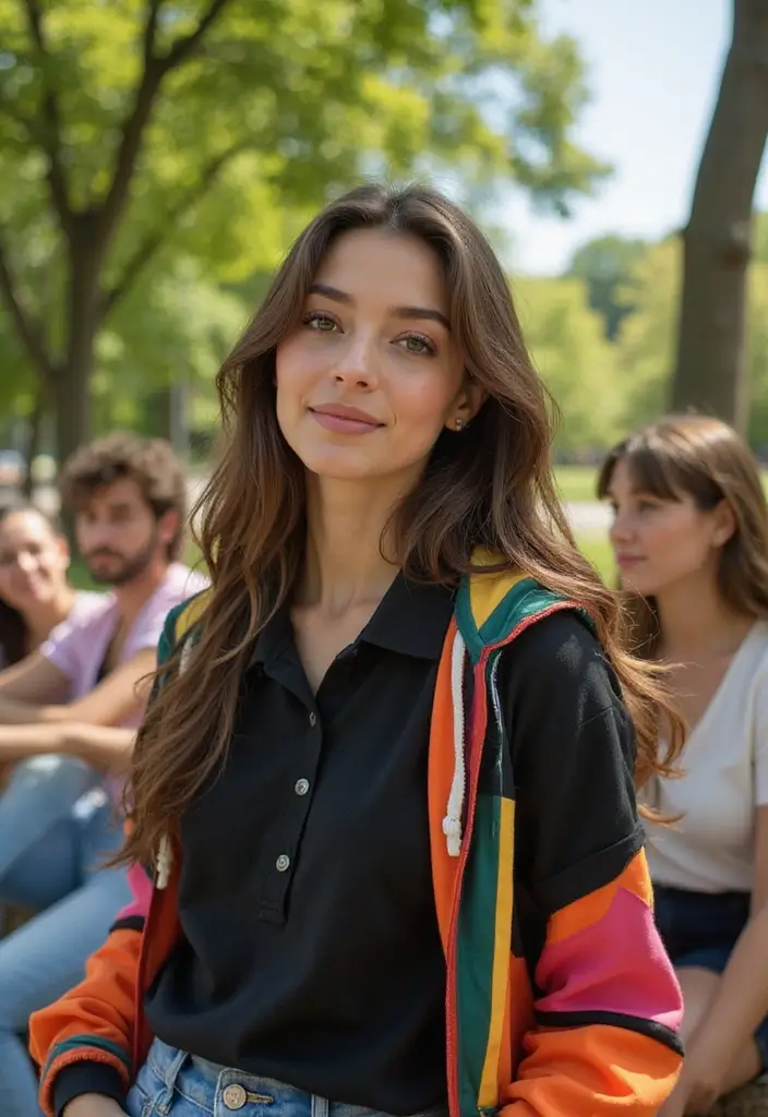 26 Black Polo Shirt Outfit Woman Looks That Will Upgrade Your Wardrobe - 18. Weekend Vibes with a Hoodie