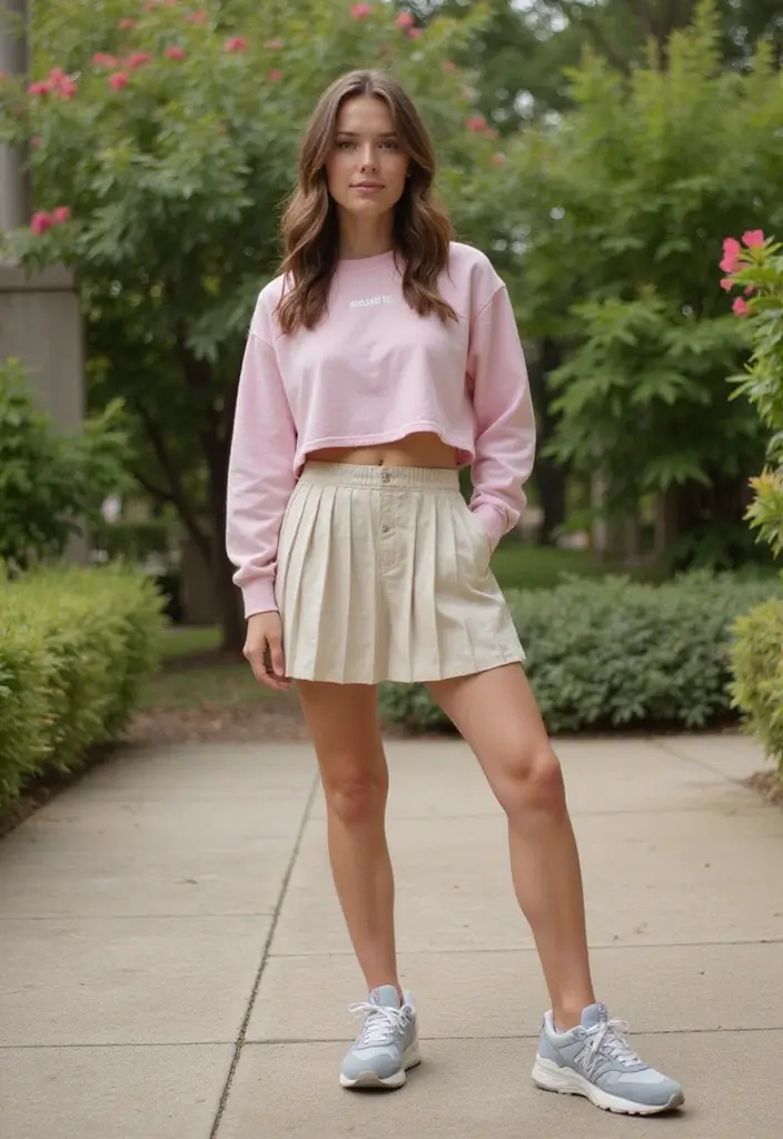 26 Chic New Balance 550 Outfits To Copy Right Now - 22. Sporty Chic with Accessories