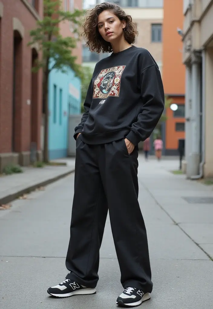 26 Chic New Balance 550 Outfits To Copy Right Now - 26. Effortless Streetwear Ensemble