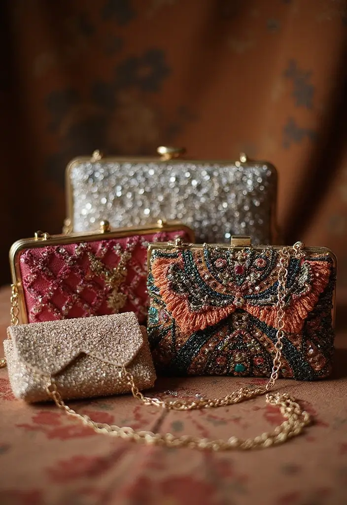 26 Must-Try Great Gatsby Outfit Combos This Season - 12. Vintage-Inspired Clutches