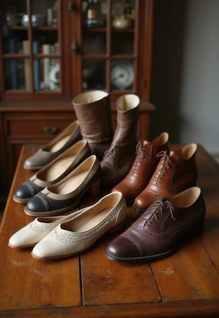 26 Must-Try Great Gatsby Outfit Combos This Season - 21. Vintage Footwear Collection