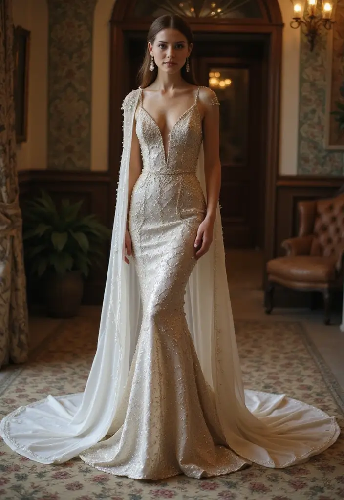 26 Must-Try Great Gatsby Outfit Combos This Season - 8. Beaded Mermaid Dress