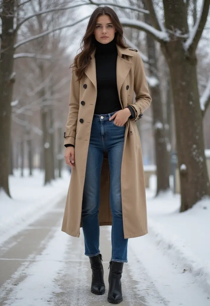 27 Fresh Outfit Ideas Winter School Ideas You Need To Try - 11. The Timeless Trench Coat