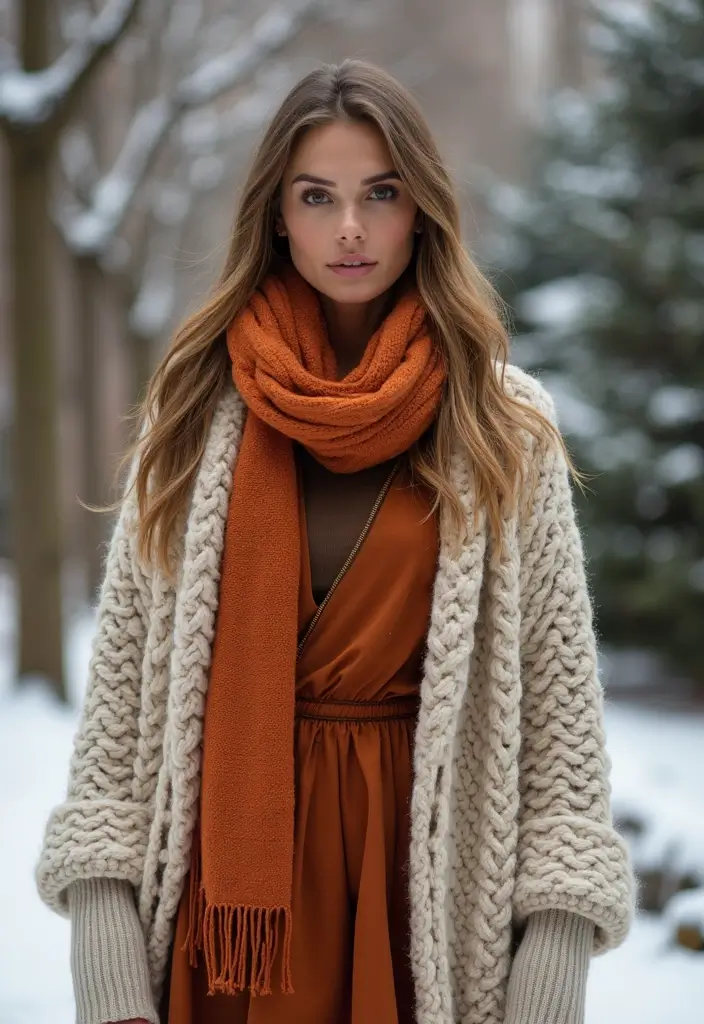 27 Fresh Outfit Ideas Winter School Ideas You Need To Try - 3. Chunky Knit Sweaters