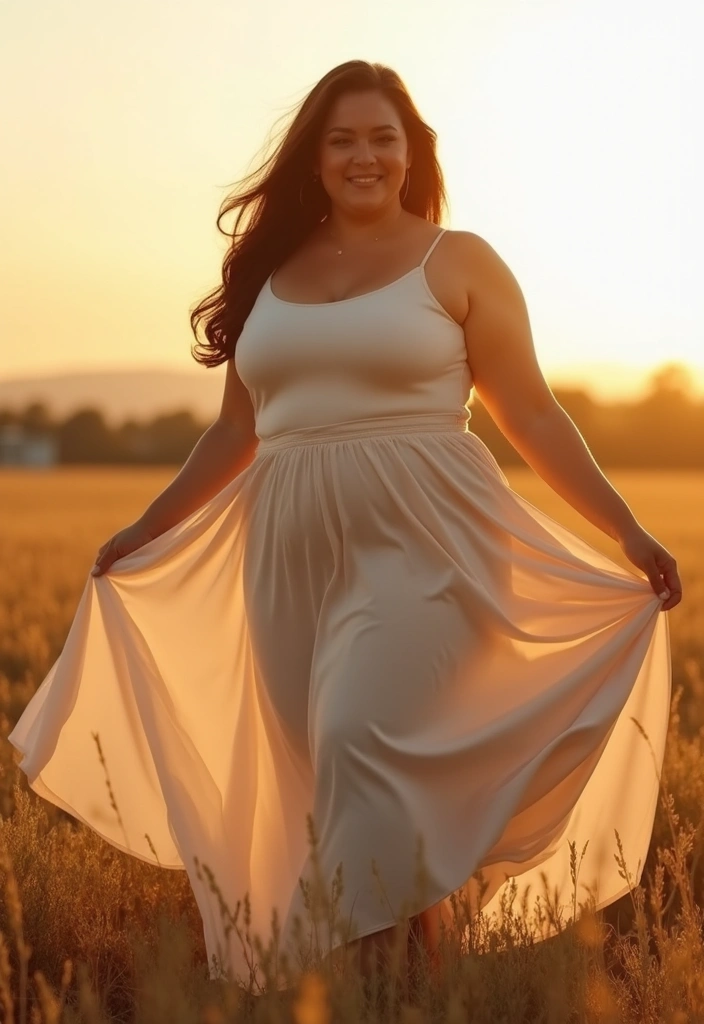 27 Outfit Gorditas Jovenes Inspirations For Real Life - 12. Relax in Comfy Maxi Skirts