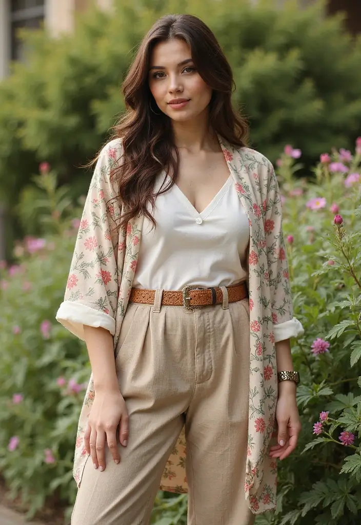 27 Outfit Gorditas Jovenes Inspirations For Real Life - 20. Stylishly Layer with Kimonos