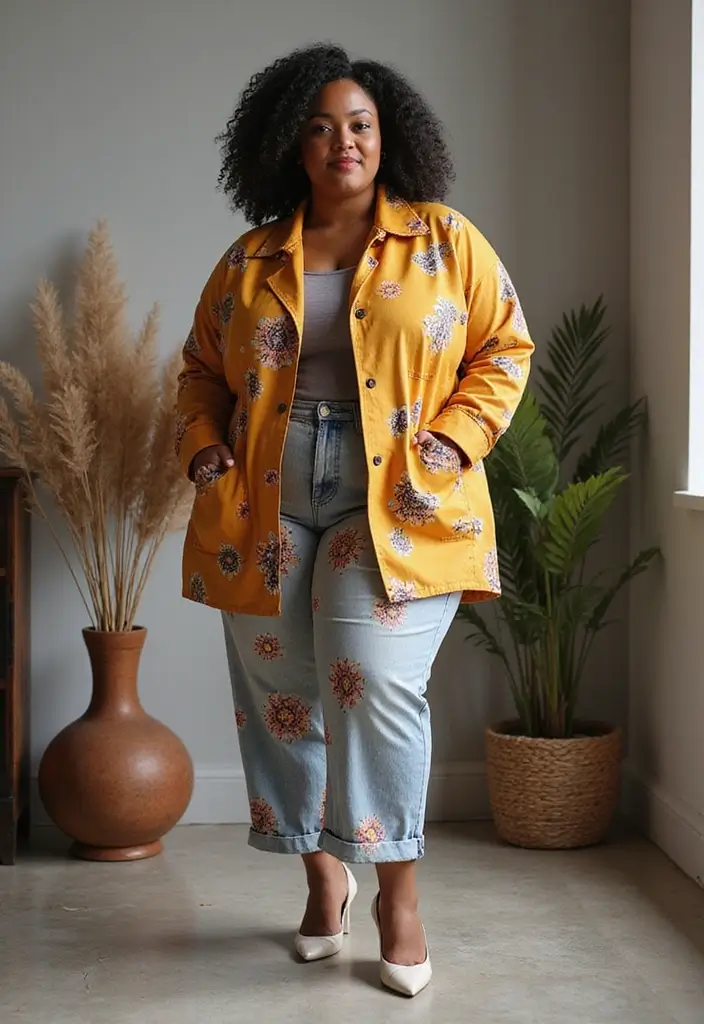 27 Outfit Gorditas Jovenes Inspirations For Real Life - 22. Artistic Prints for Individuality