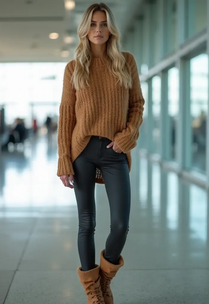 27 Stylish Leg Warmers Outfit For Every Occasion - 18. Effortless Layering for Travel