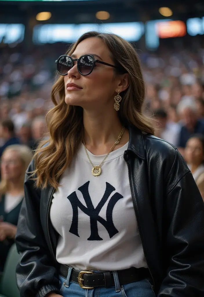 27 Trendy Yankees Game Outfit To Refresh Your Closet - 24. Sporty Chic with a Twist
