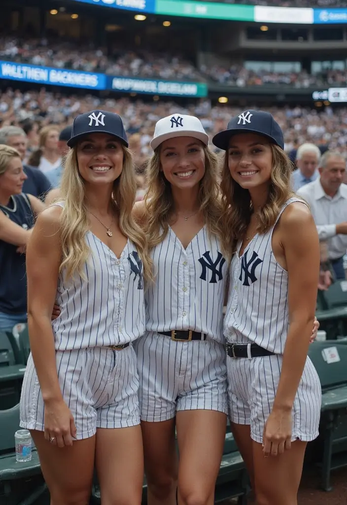 27 Trendy Yankees Game Outfit To Refresh Your Closet - 6. Playful Romper with Team Colors