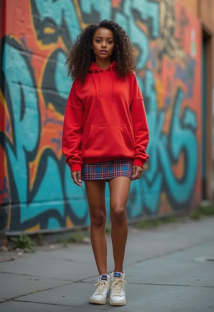 28 Fresh Mini Skirt Outfit Ideas for Black Women You Need to Try - 26. Street Style Star