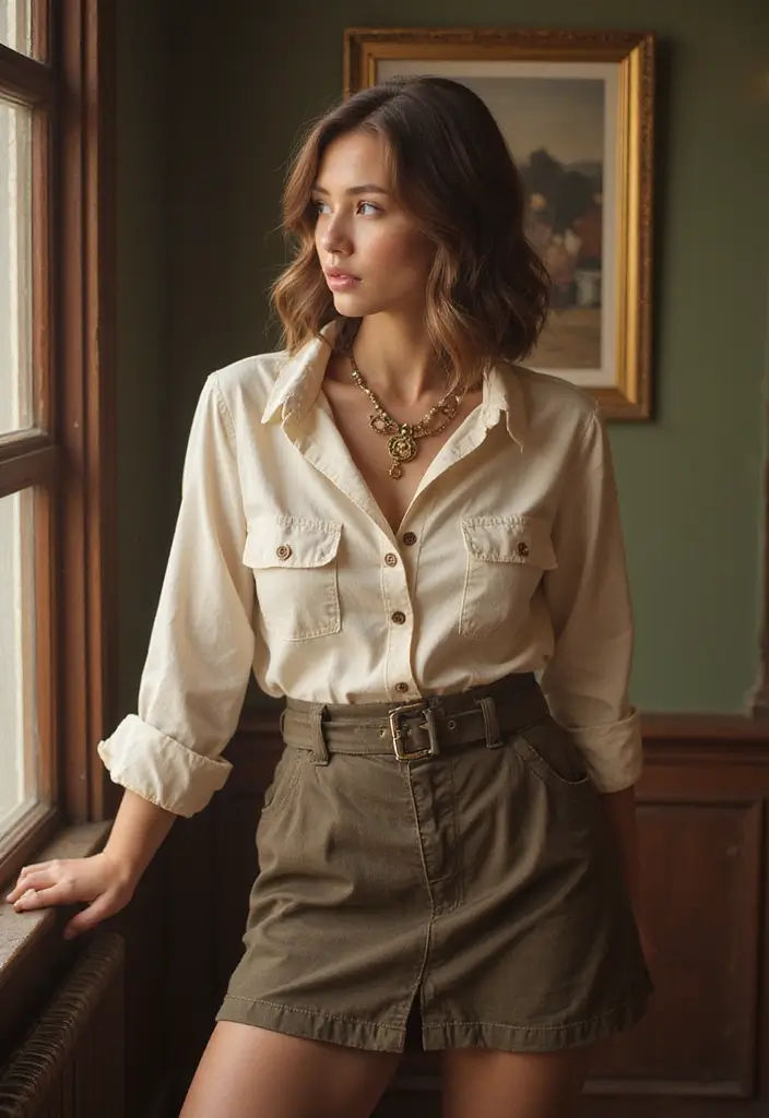 28 Fresh Mini Skirt Outfit Ideas for Black Women You Need to Try - 7. Vintage Vibes