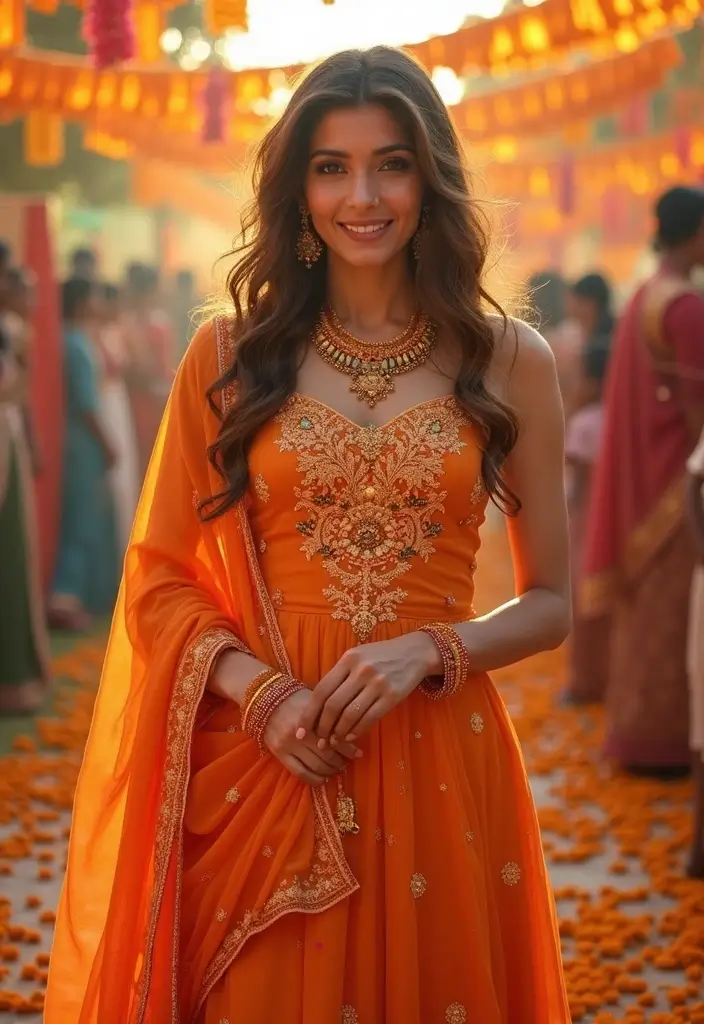 28 Haldi Outfit Ideas That Feel Effortless - 12. Brightly Colored Sharara