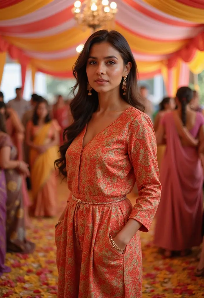 28 Haldi Outfit Ideas That Feel Effortless - 15. Festive Straight Cut Suit