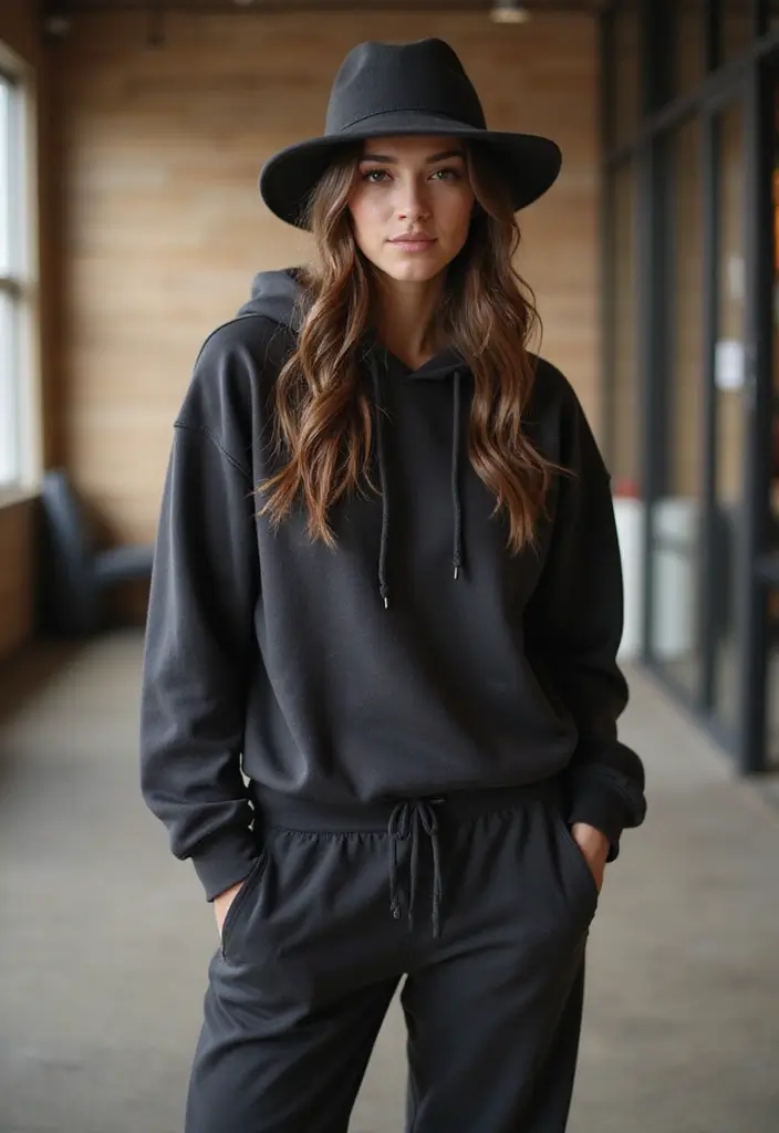 28 Kangol Hats Women Outfit Styling Tips To Wear With Confidence - 18. Cozy Hoodie Looks
