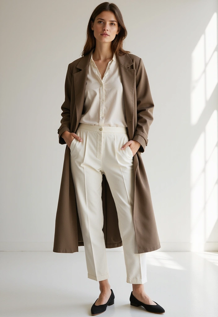 28 Long Coat Outfit Classy Styling Tips To Wear With Confidence - 18. Showcase Your Inner Minimalist
