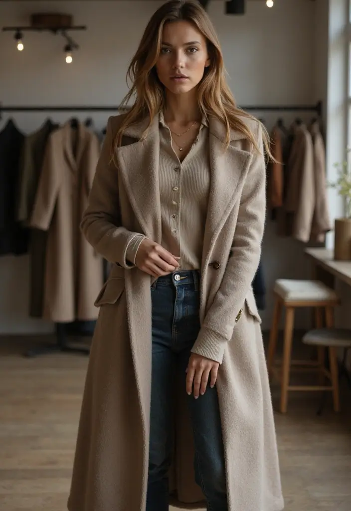 28 Long Coat Outfit Classy Styling Tips To Wear With Confidence - 24. Choose Eco-Friendly Brands