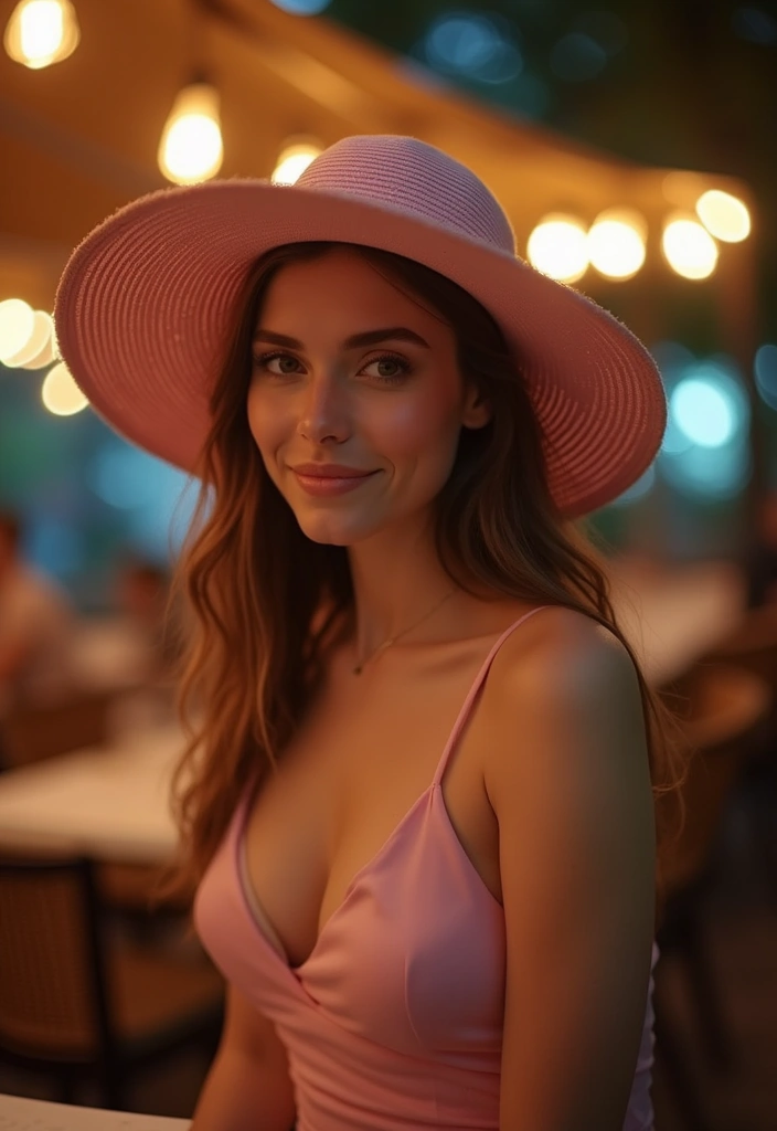 28 Must-Try Pink Hat Outfit Combos This Season - 18. Minimalist Elegance with a Slip Dress