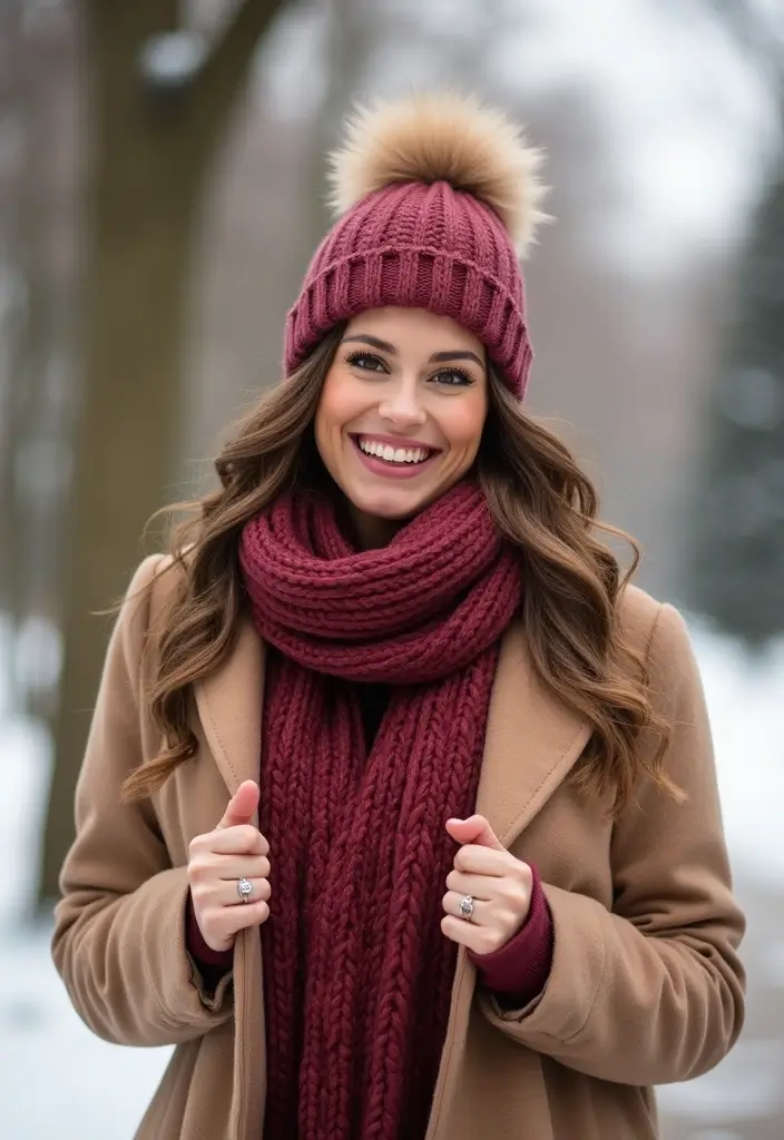 28 Outfit Cold Weather That Flatter Every Figure - 13. Stylish Beanies