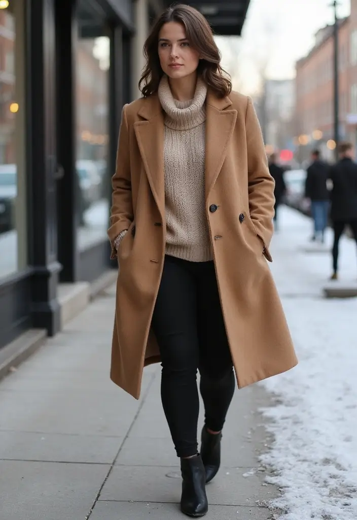 28 Outfit Cold Weather That Flatter Every Figure - 4. Midi Wool Coat