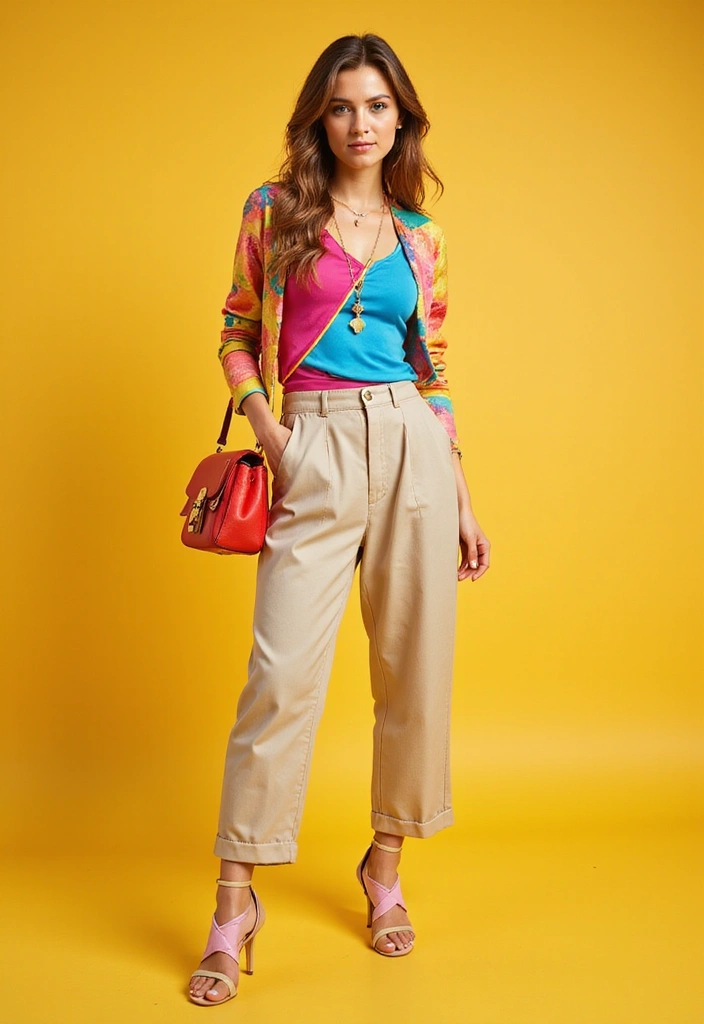 29 Chic First Date Outfit Ideas To Copy Right Now - 16. Colorful Layers