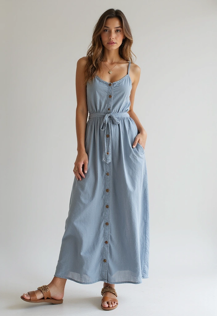 29 Chic First Date Outfit Ideas To Copy Right Now - 25. Casual Maxi Dress