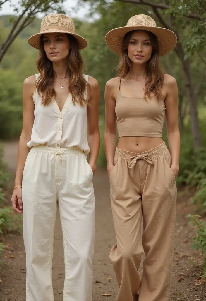 29 Linen Pants Outfit Styling Tips To Wear With Confidence - 21. Embrace Earthy Tones