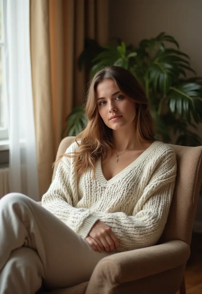 29 Linen Pants Outfit Styling Tips To Wear With Confidence - 6. Cozy Sweaters for Cooler Days