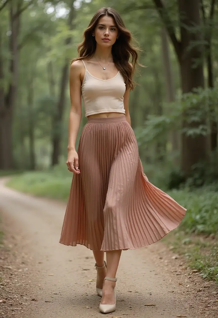 29 Running Aesthetic Outfit Looks That Will Upgrade Your Wardrobe - 21. Pleated Skirts