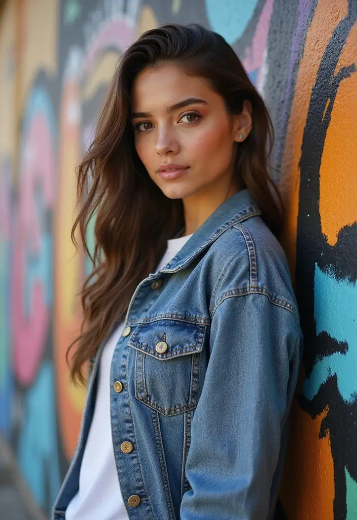 29 Trendy Grey Cardigan Outfit To Refresh Your Closet - 15. Denim on Denim with a Twist