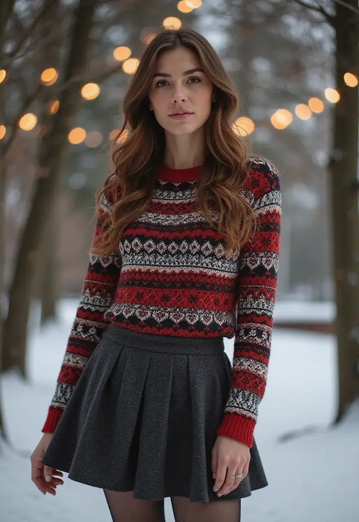 30 Party Outfit Winter Styling Tips To Wear With Confidence - 14. Experiment with Tights and Hosiery