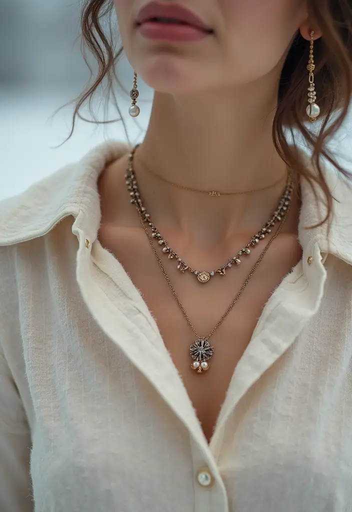 30 Party Outfit Winter Styling Tips To Wear With Confidence - 20. Experiment with Layered Jewelry