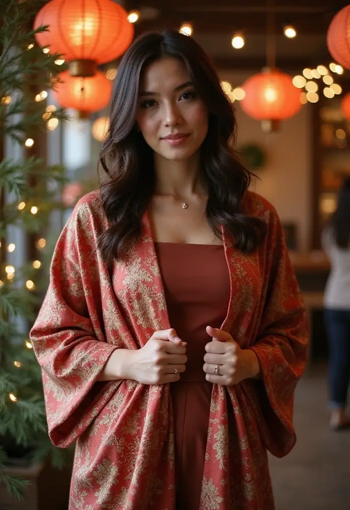 30 Party Outfit Winter Styling Tips To Wear With Confidence - 29. Layer with Kimono Jackets