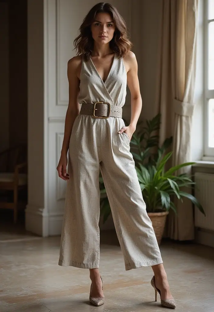 30 Stylish Casual Party Outfits for Every Occasion - 4. Sustainable Jumpsuit
