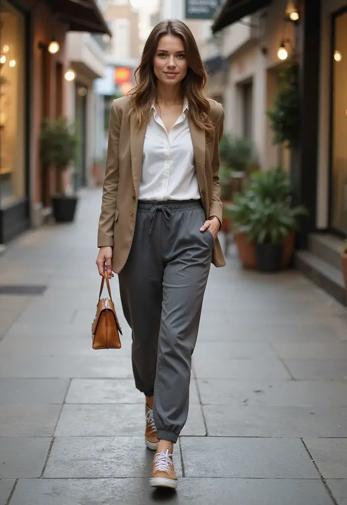 30 Stylish Iets Frans Joggers Outfit For Every Occasion - 30. Everyday Errand Glam