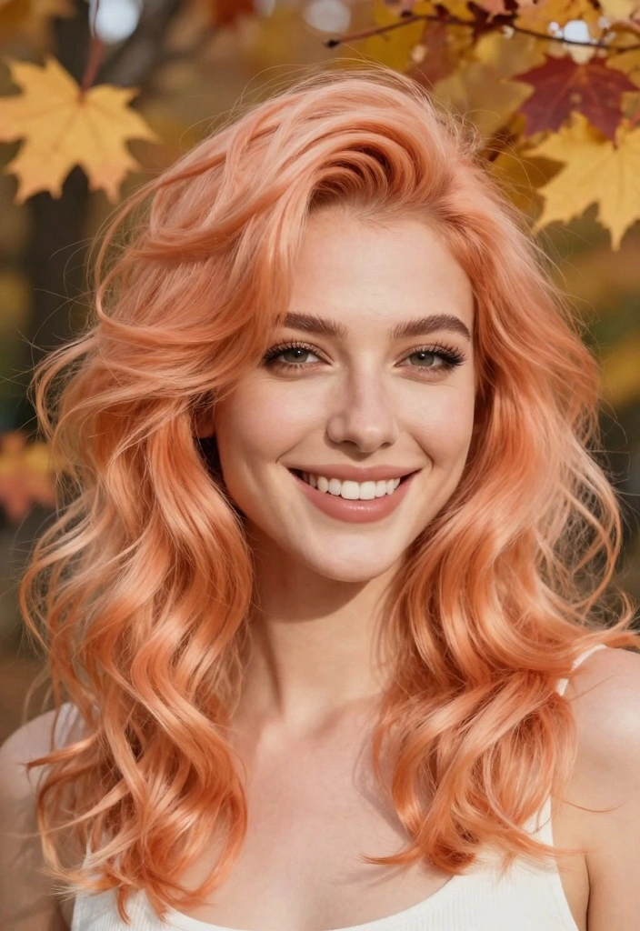 15 Fall Hair Colors for Blondes: Honey Gold Tones - 11. Bright Apricot Highlights 1