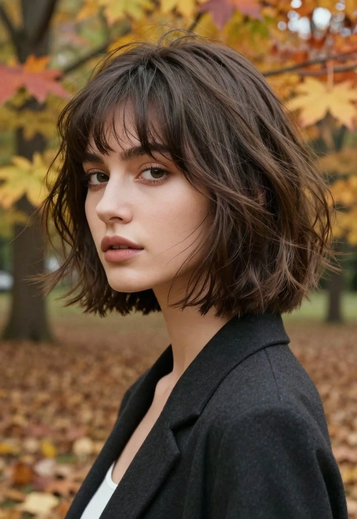 15 Fall Hair Ideas: Seasonal Refresh Looks - 12. Layered Textured Bob 1
