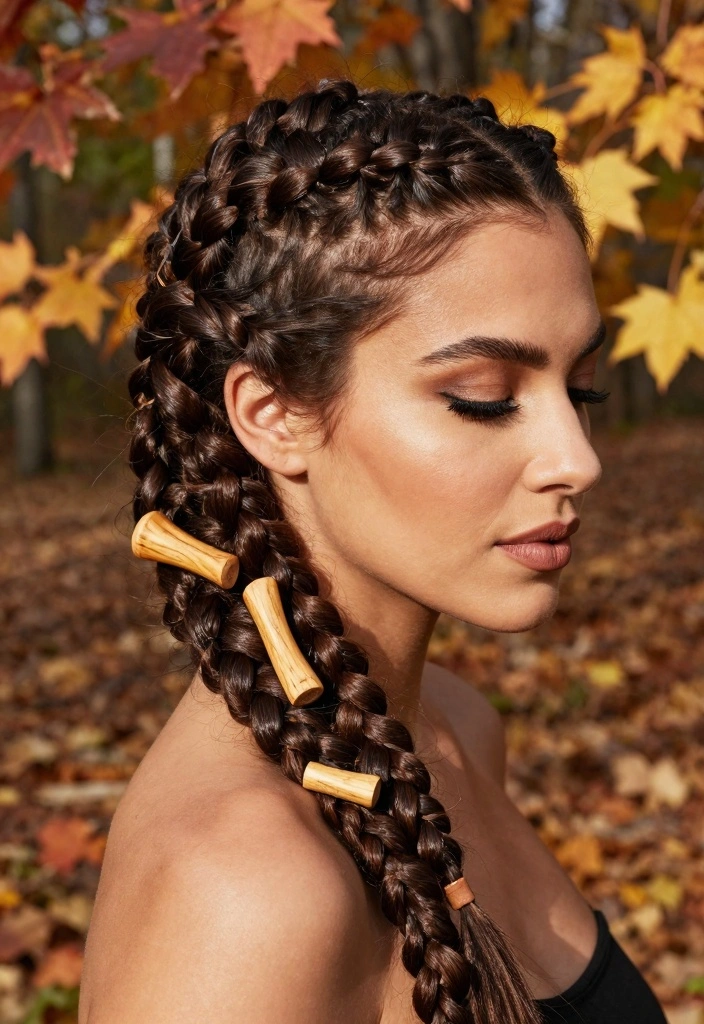 15 Fall Hair Ideas: Seasonal Refresh Looks - 4. Deep Chocolate Braids 1