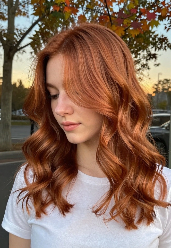 15 Fall Hair Ideas: Seasonal Refresh Looks - 5. Bold Coppers and Highlights 1