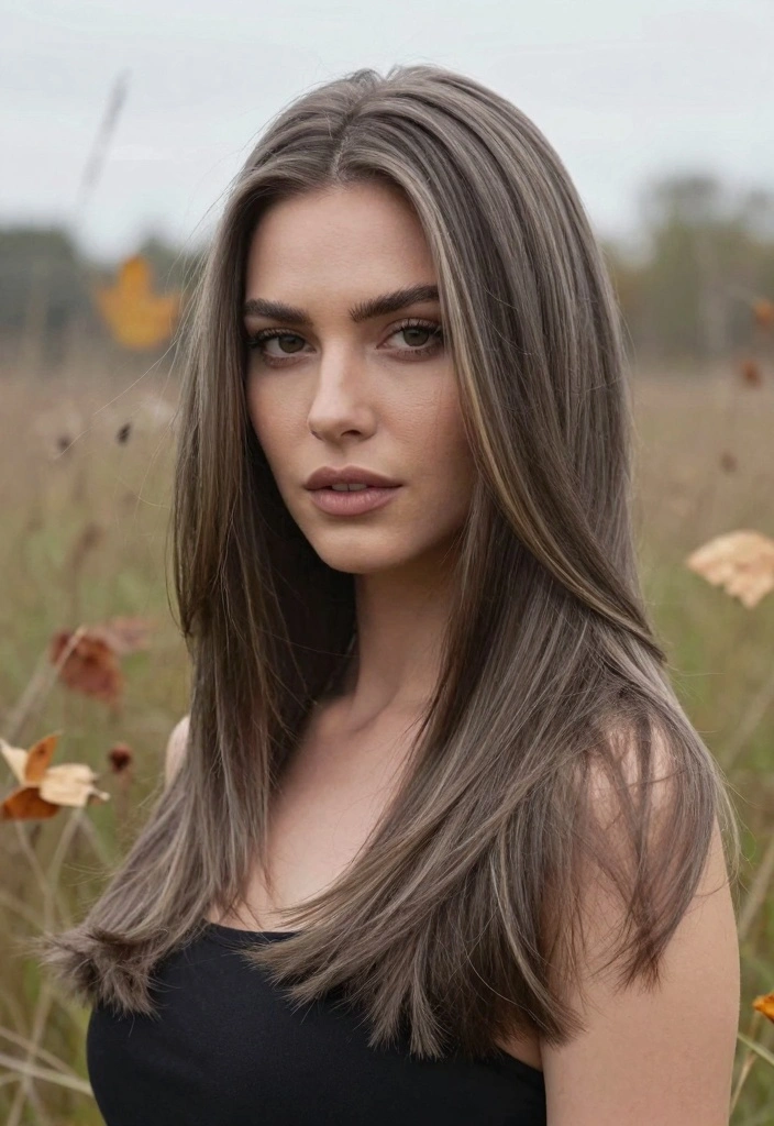 15 Fall Highlights for Brown Hair Ideas Subtle Glow - 3. Ash Brown with Subtle Beige Highlights 1