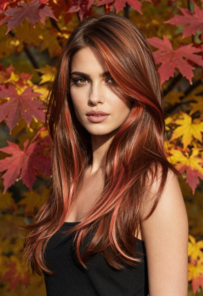 15 Fall Highlights for Brown Hair Ideas Subtle Glow - 6. Auburn Highlights for a Bold Statement 1