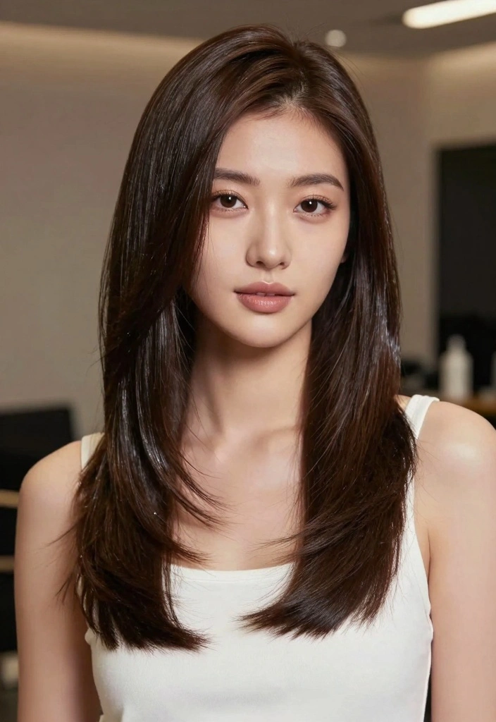 15 Haircuts for Medium Length Hair Layered Ideas Balanced Shape - 13. Sleek Layers with Smooth Finish 1