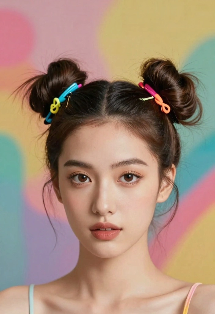 15 Hoco Hair Ideas Cute Trendy Glam - 15. Funky Space Buns 1