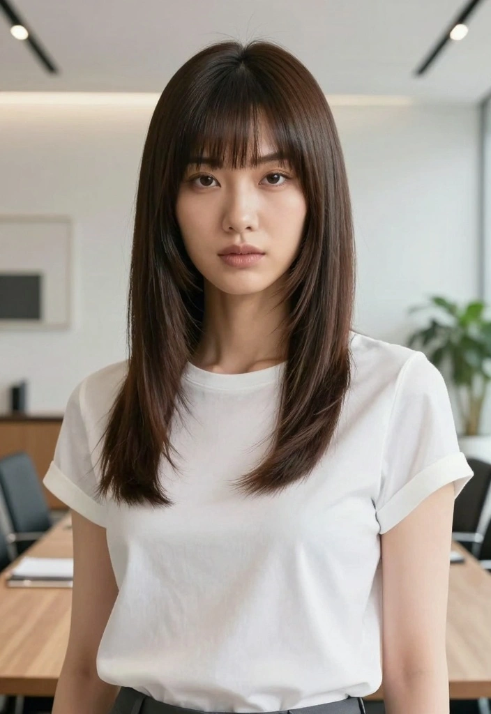 15 Layered Haircuts for Straight Hair: Sleek Flow Revolution - 12. Layered Side-Swept Fringe 1